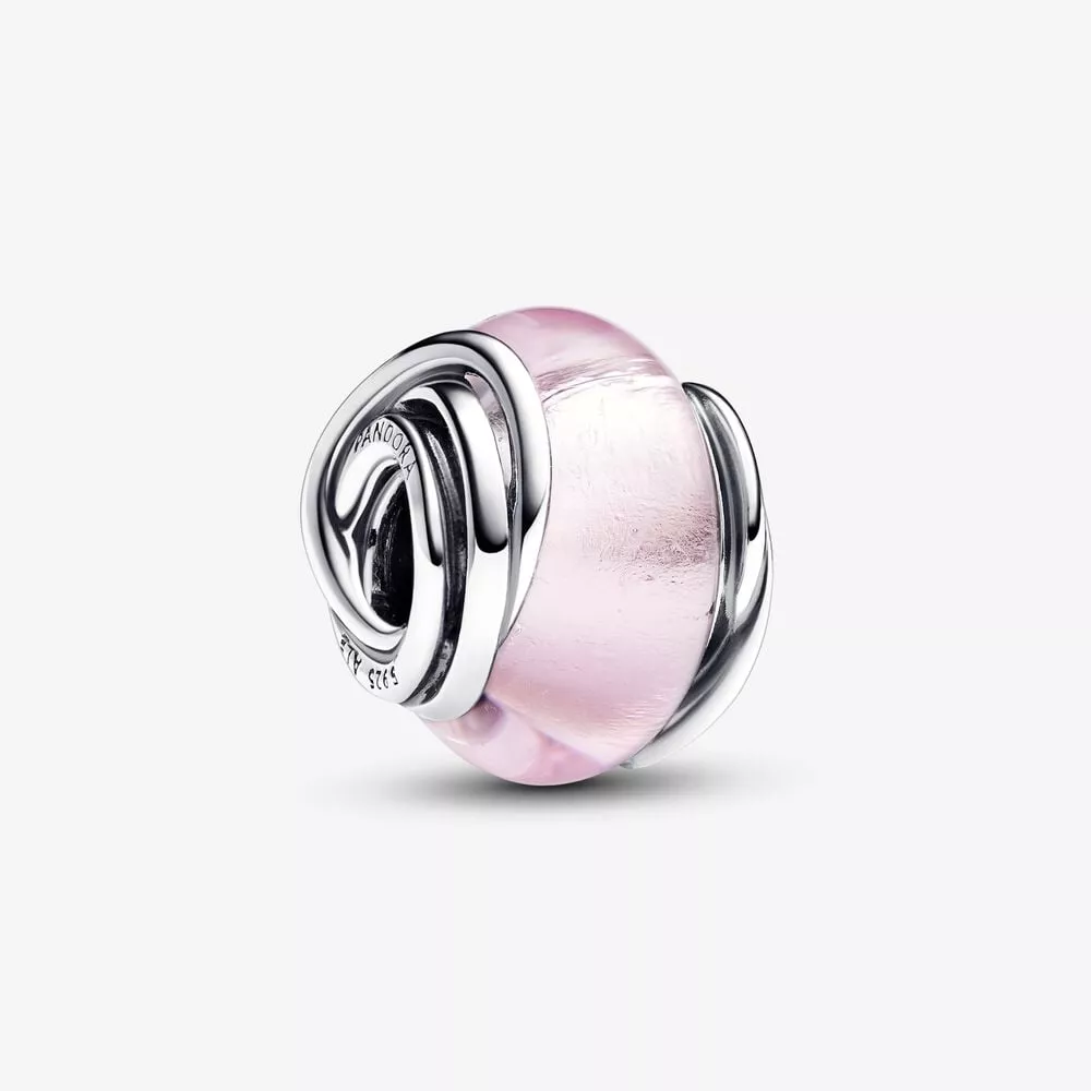 charm pandora de cristal de murano rosa envuelto 793241c00