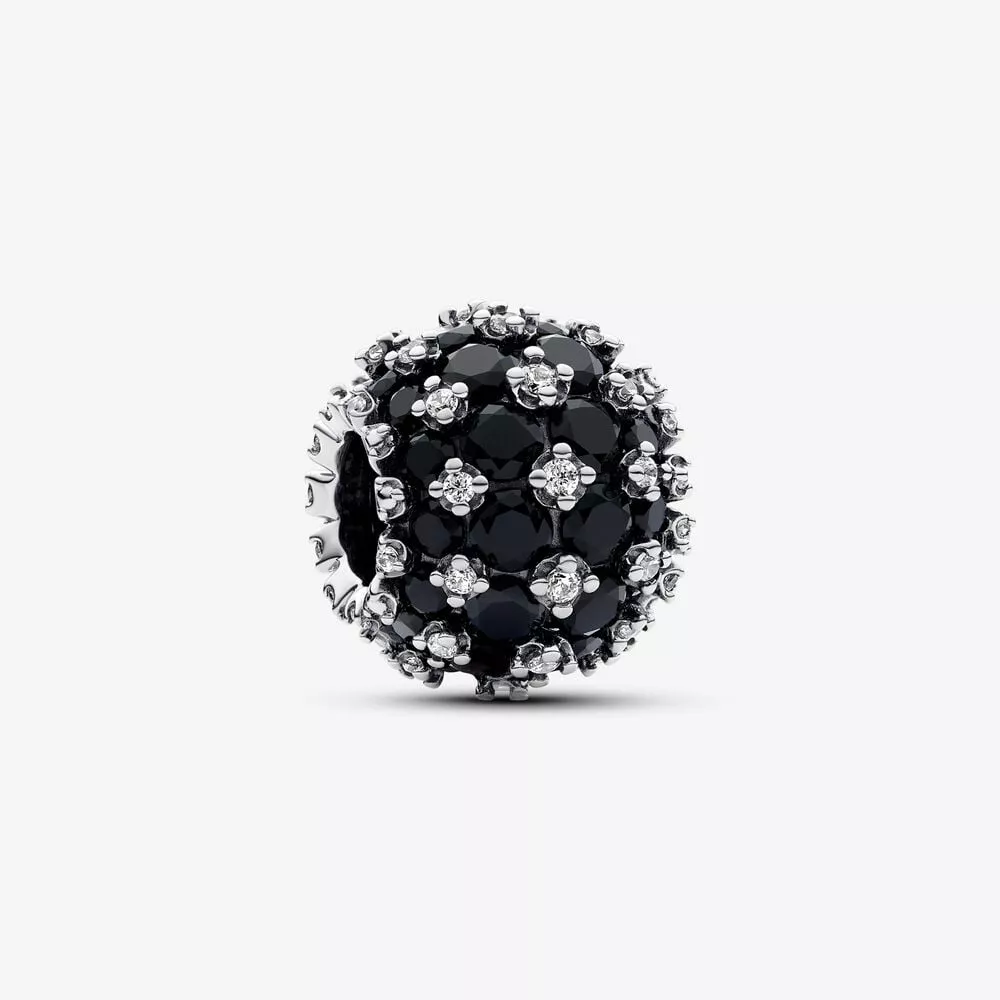 charm pandora redondo brillante en pavé negro 792630c04
