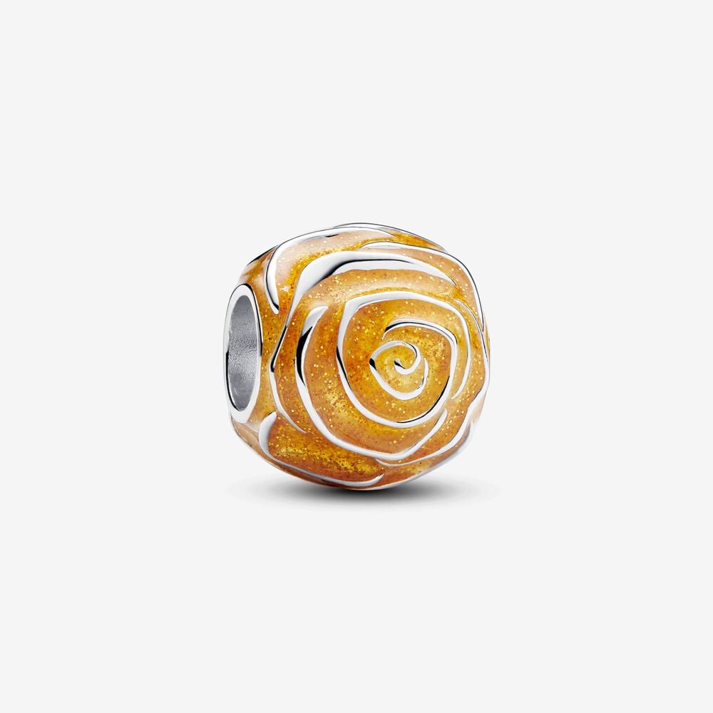 charm pandora rosa amarilla floreciendo 793212c02