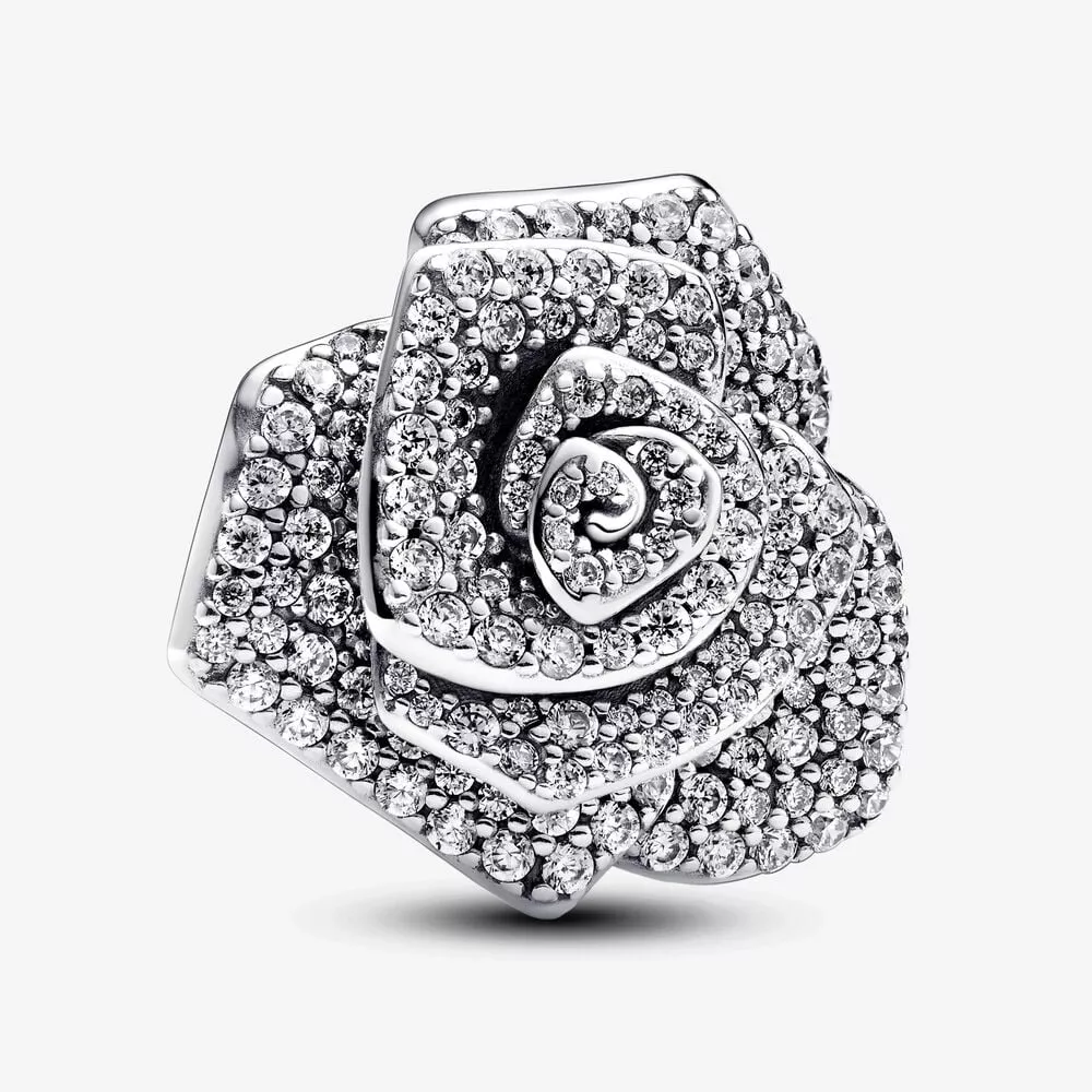 charm pandora rosa grande brillante floreciendo 793245c01