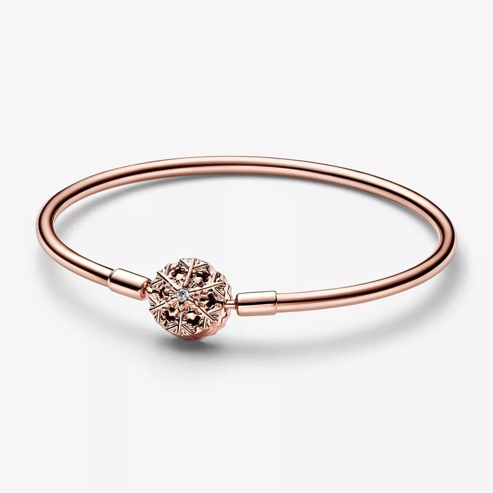 de regalo pulsera pandora moments con cierre copo de nieve brillante 582338c01