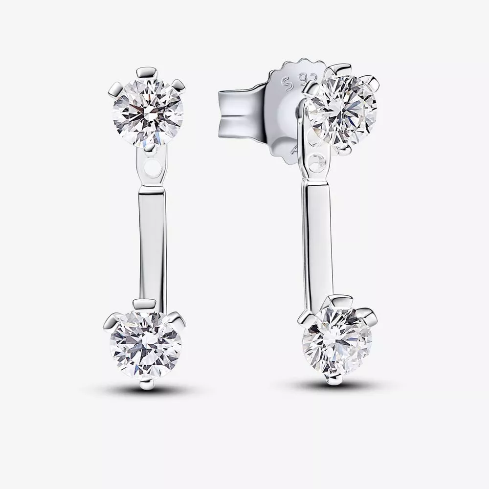pendientes colgantes con diamantes cultivados en laboratorio de pandora nova plata de ley de 100 quilates en total 292863c01