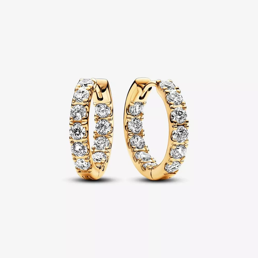 pendientes pandora de aro fila brillante eternidad 263002c01