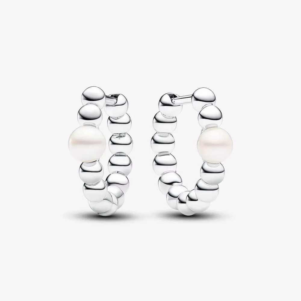 pendientes pandora de aro perlas cultivadas de agua dulce y cuentas 293178c01