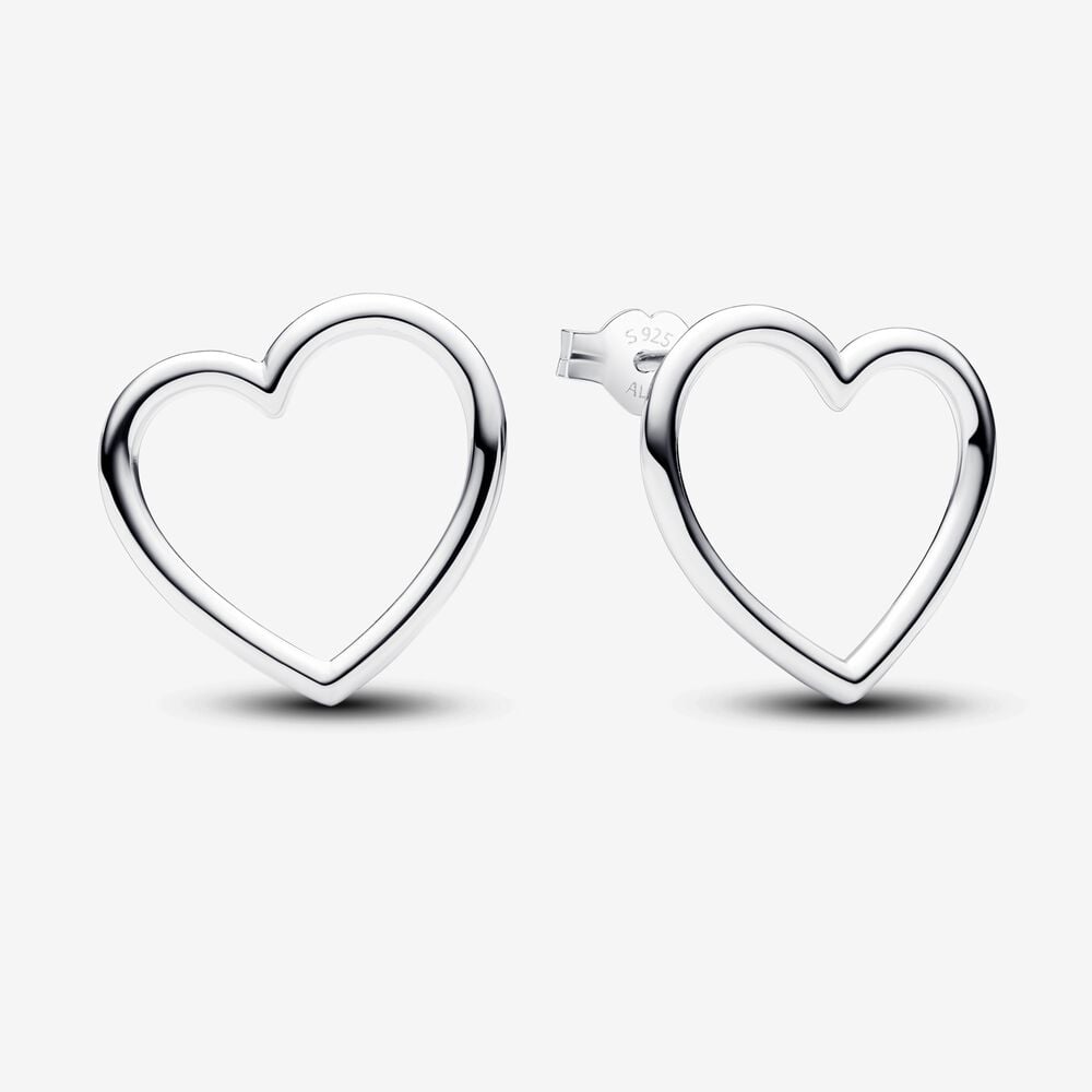 pendientes pandora de botón corazón de frente 293077c00