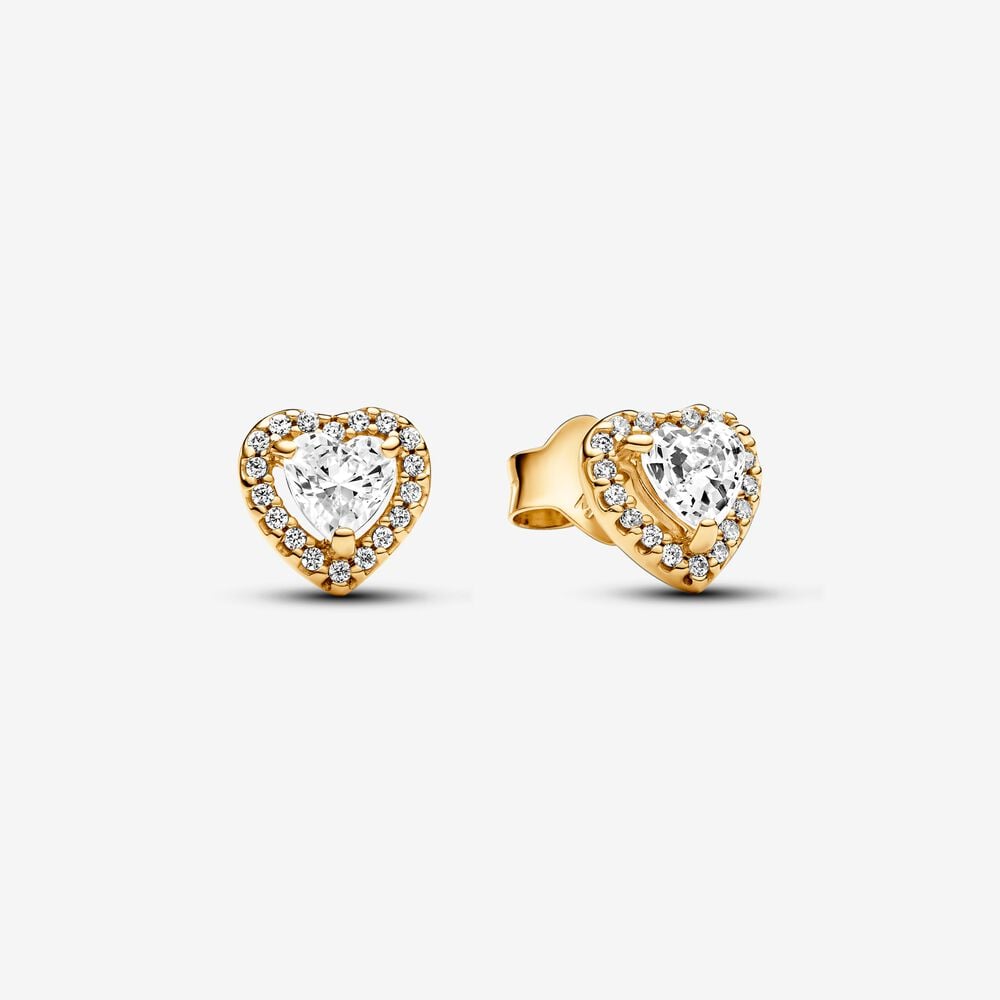 pendientes pandora de botón corazón elevado brillante 268427c01