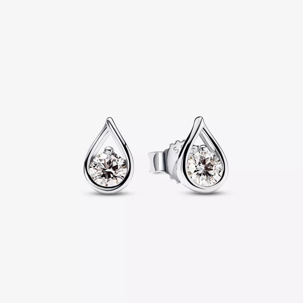 pendientes pandora infinite con diamantes cultivados en laboratorio de 020 quilates en plata de ley 299452c01