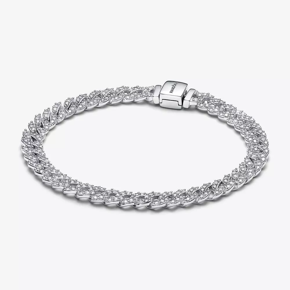 pulsera cadena pandora cubana en pavé 593008c01