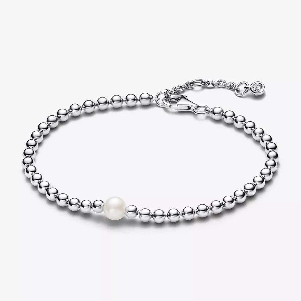 pulsera cuentas pandora y perlas cultivadas de agua dulce 593173c01