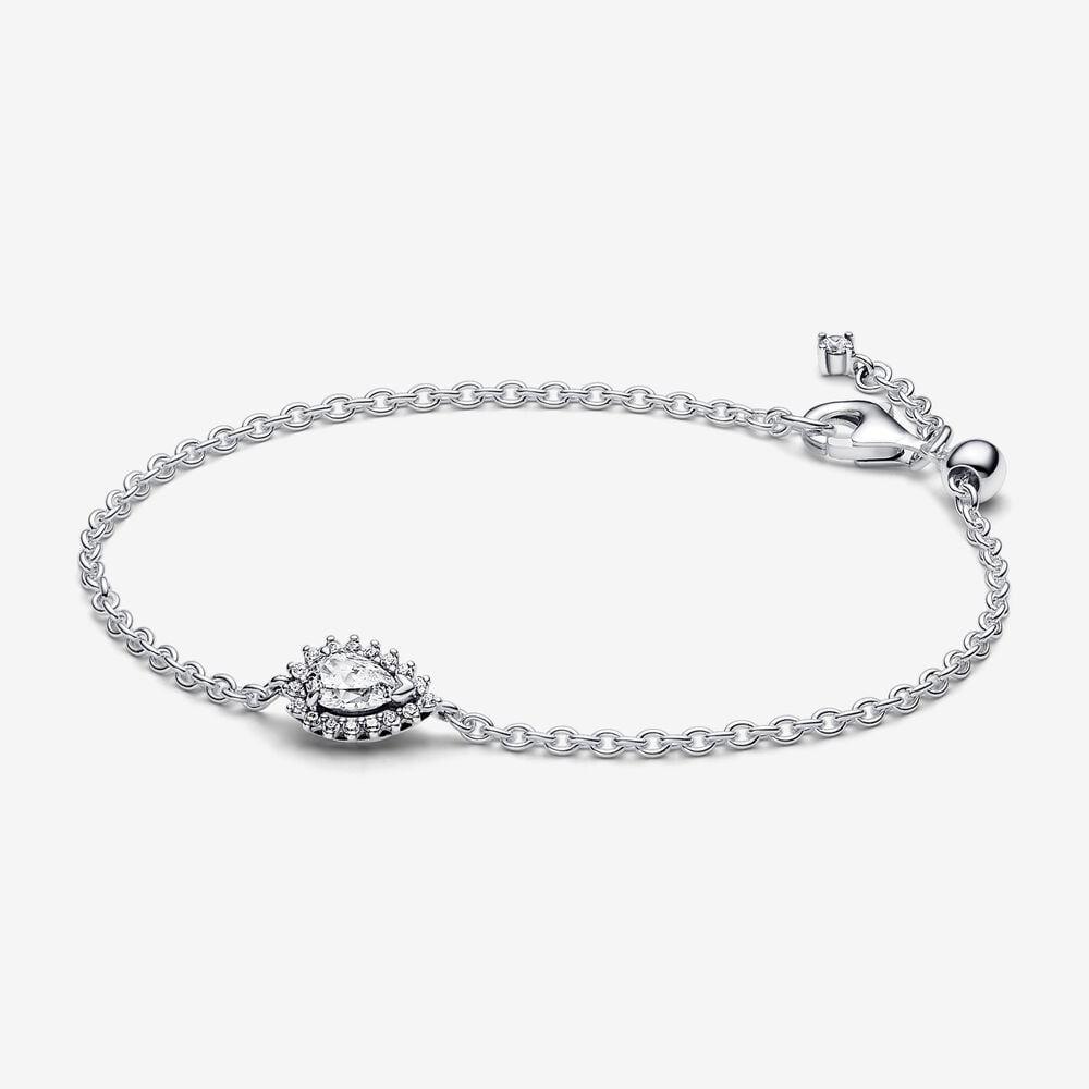 pulsera pandora halo brillante corte pera 593001c01