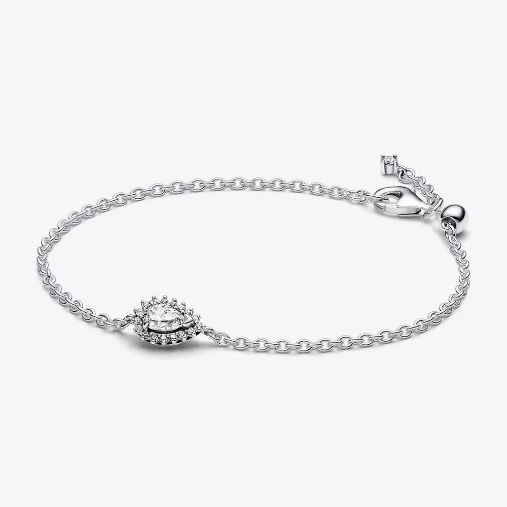pulsera pandora halo brillante corte pera 593001c01