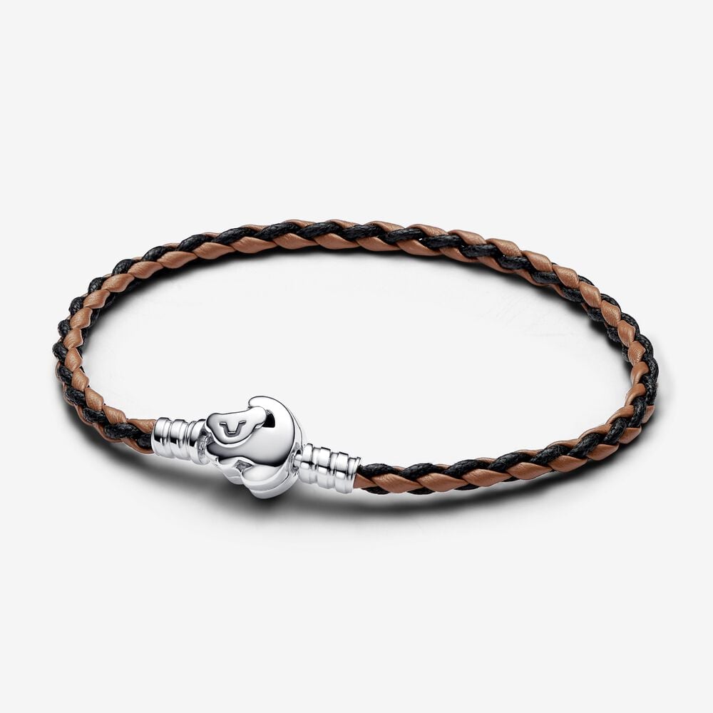 pulsera pandora moments en cuero trenzado con cierre el rey león de disney 593361c01