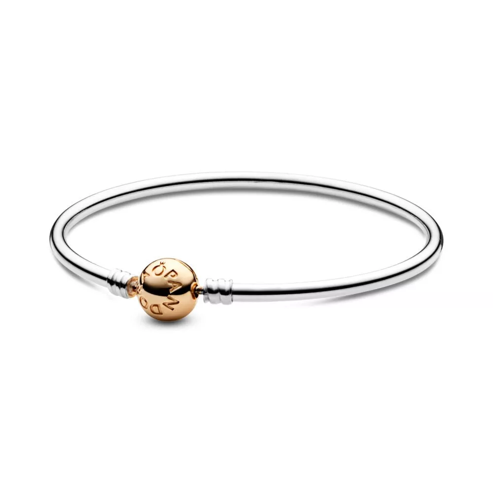 pulsera rígida pandora con cierre de oro 590718