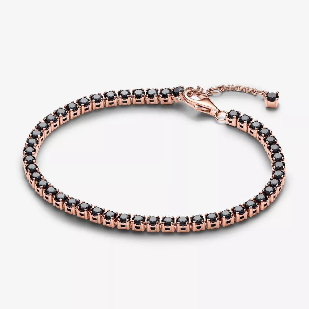 pulsera tenis pandora negra brillante 581469c02