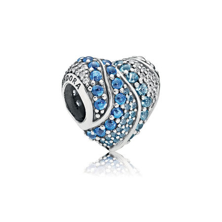 Charm en plata de ley Corazón Agua - PANDORA Charm en plata de ley Corazón Agua - PANDORA