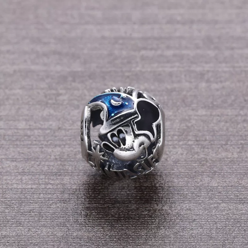 (imagen para) Charm en plata de ley Sorcerer Mickey Fantasia 75 Aniversario PANDORA - Ver 2