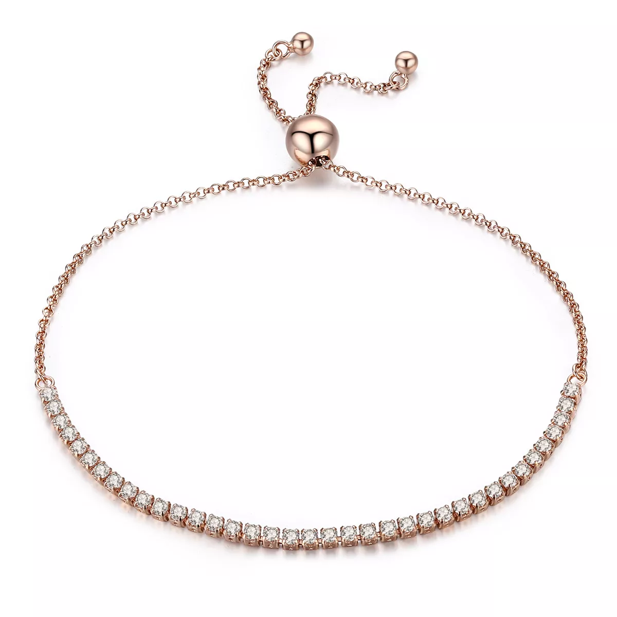 estilo pandora pulsera de tenis deslizable acompañante elegante chapada en oro scb046