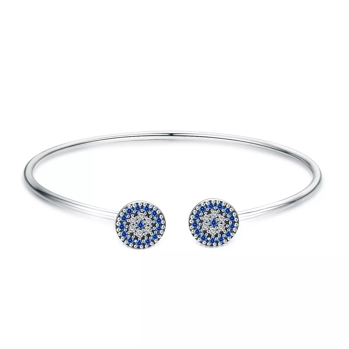pulsera abierta estilo pandora con estrellas plateadas brillantes scb058