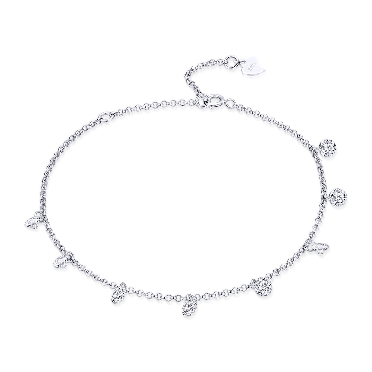 pulsera deslizante de cadena de estilo pandora plateada con elfos contratados scb103