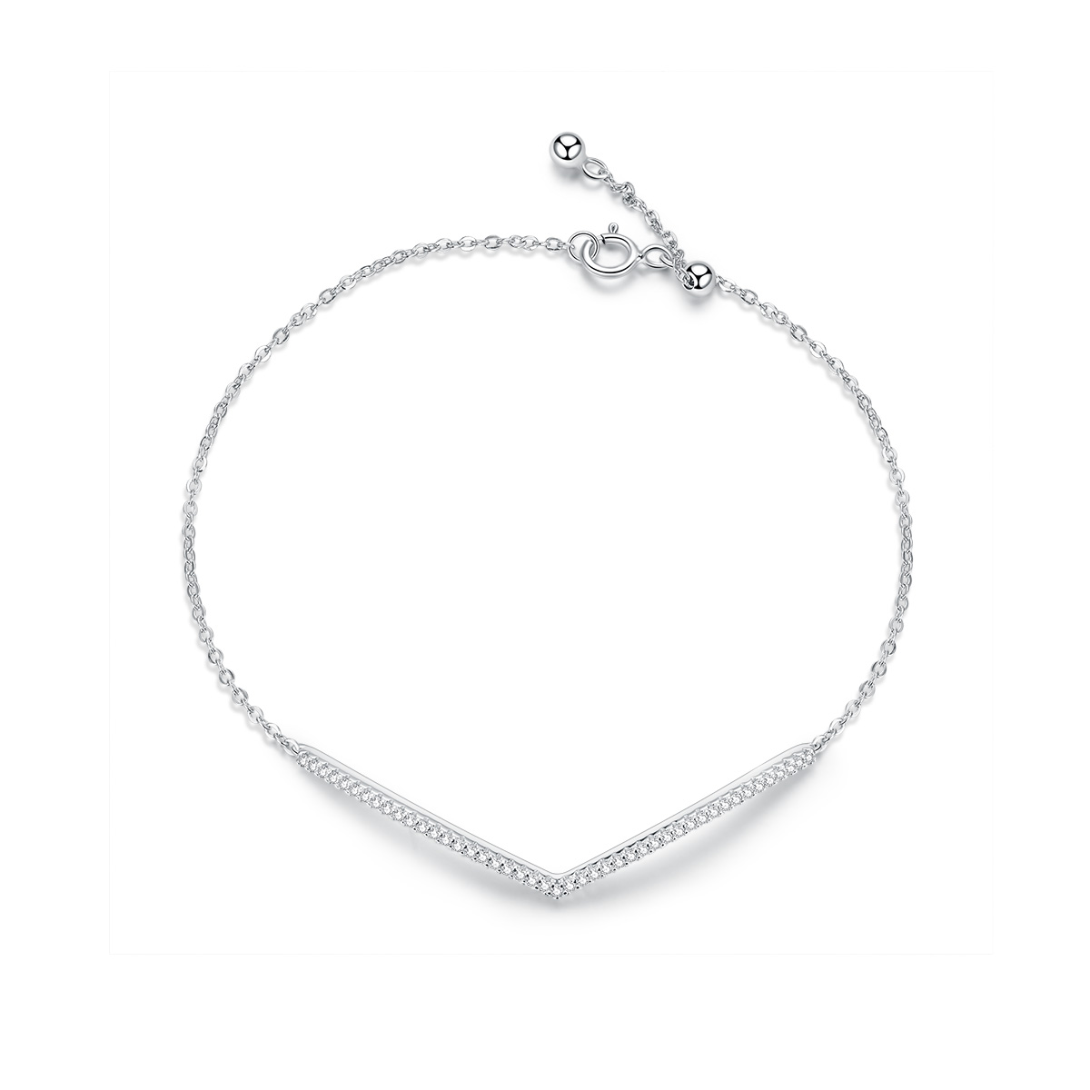 pulsera deslizante de cadena pandora style triumphant return de plata scb137