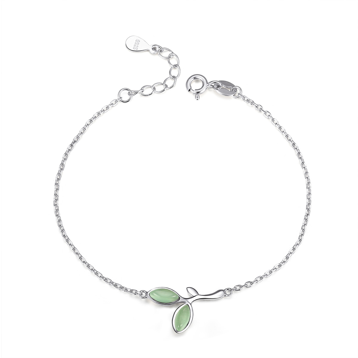 pulsera deslizante estilo pandora de plata con cadena de esperanza scb112