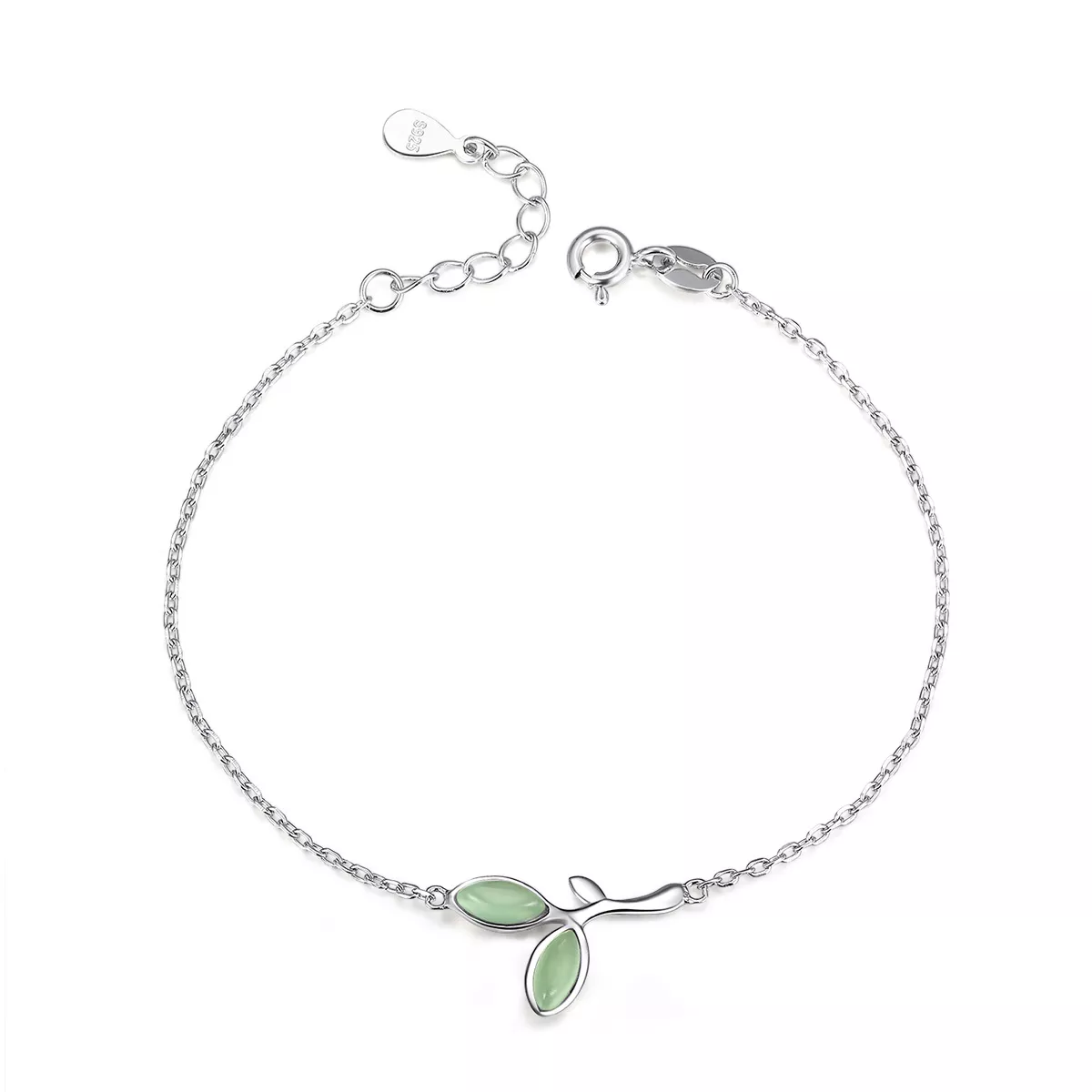 pulsera deslizante estilo pandora de plata con cadena de esperanza scb112