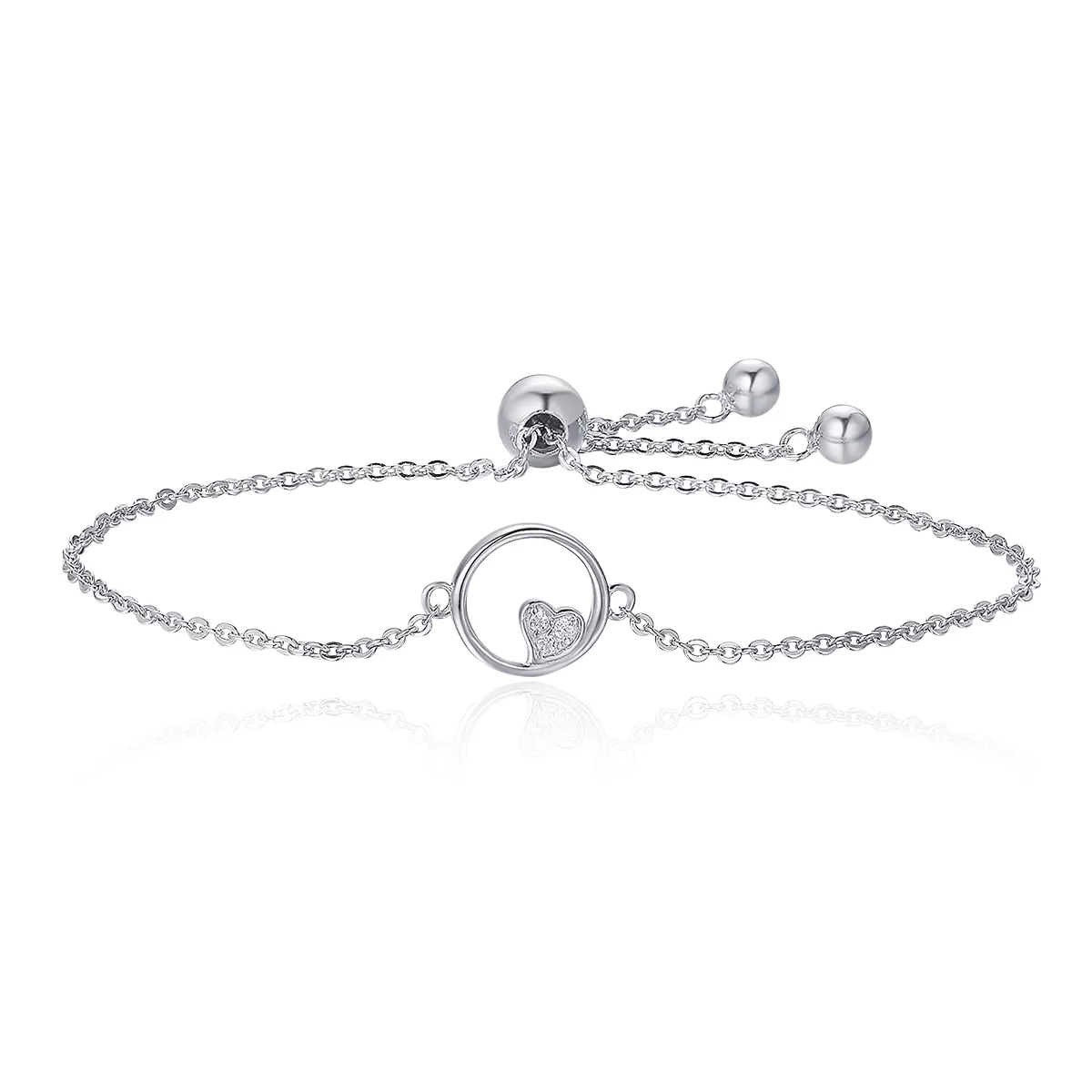 pulsera deslizante pandora style sweetheart baby de plata scb020