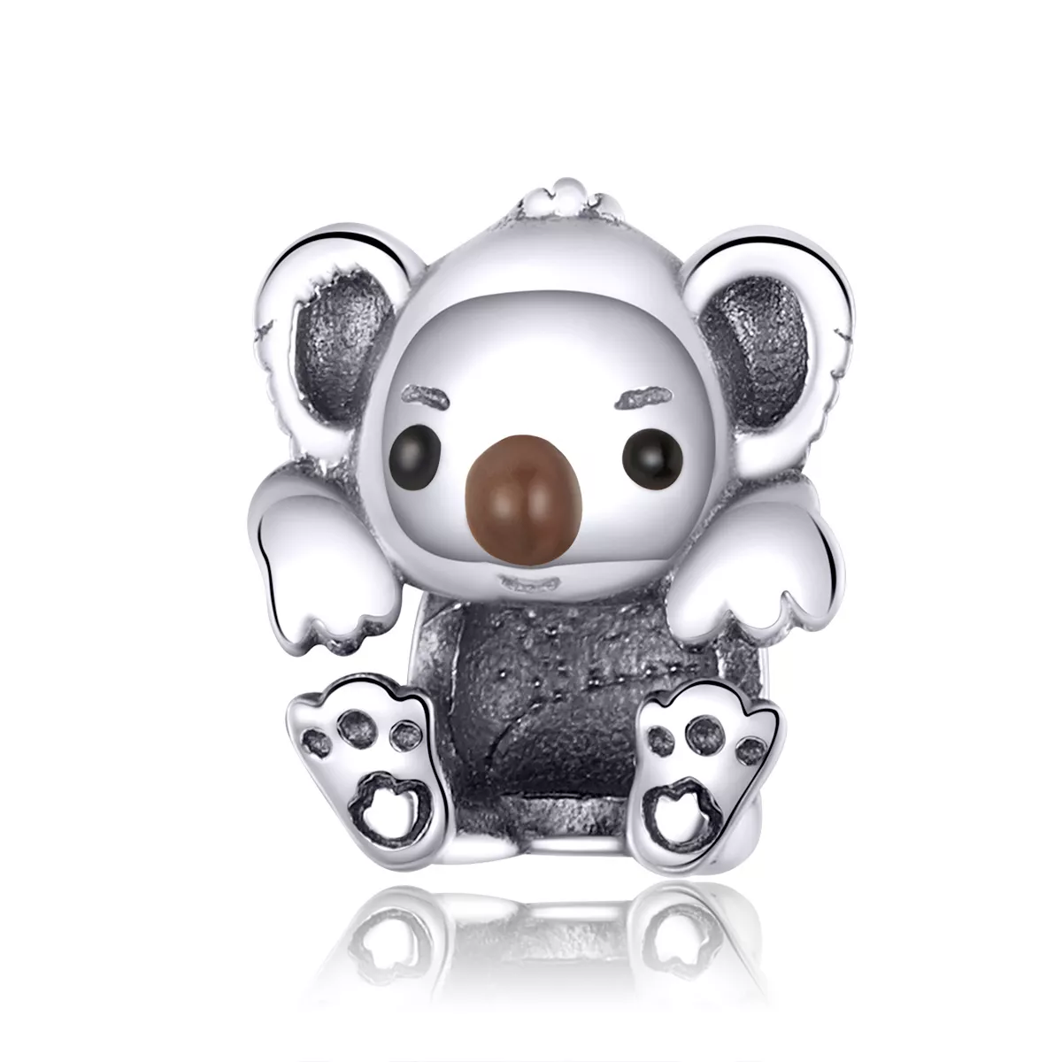 charm de bebé koala de plata estilo pandora scc1304