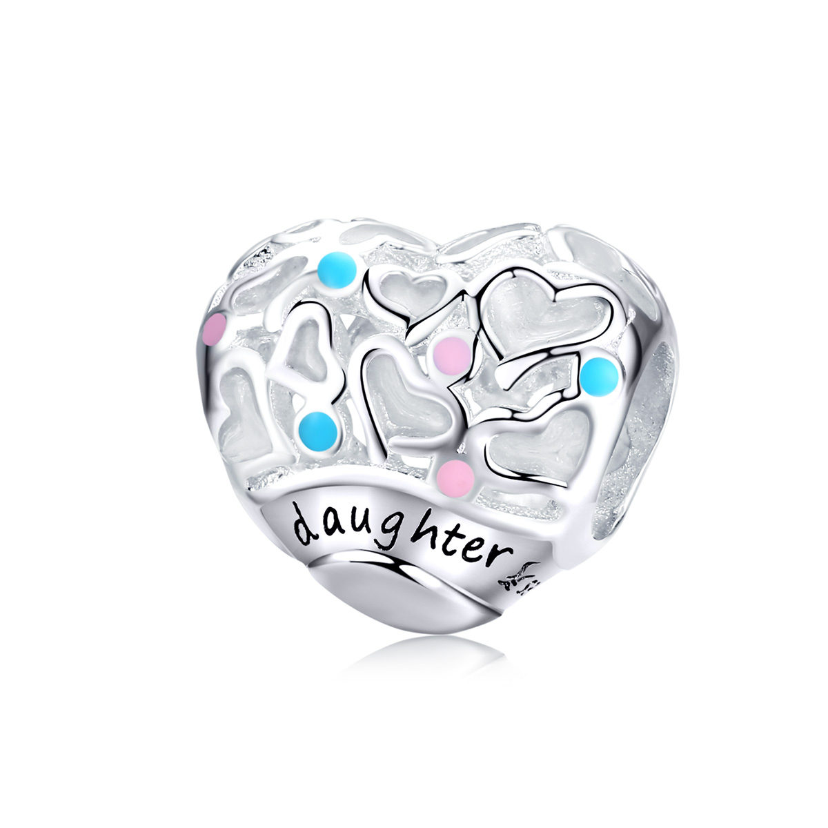 charm de hija de plata con estilo pandora scc1152