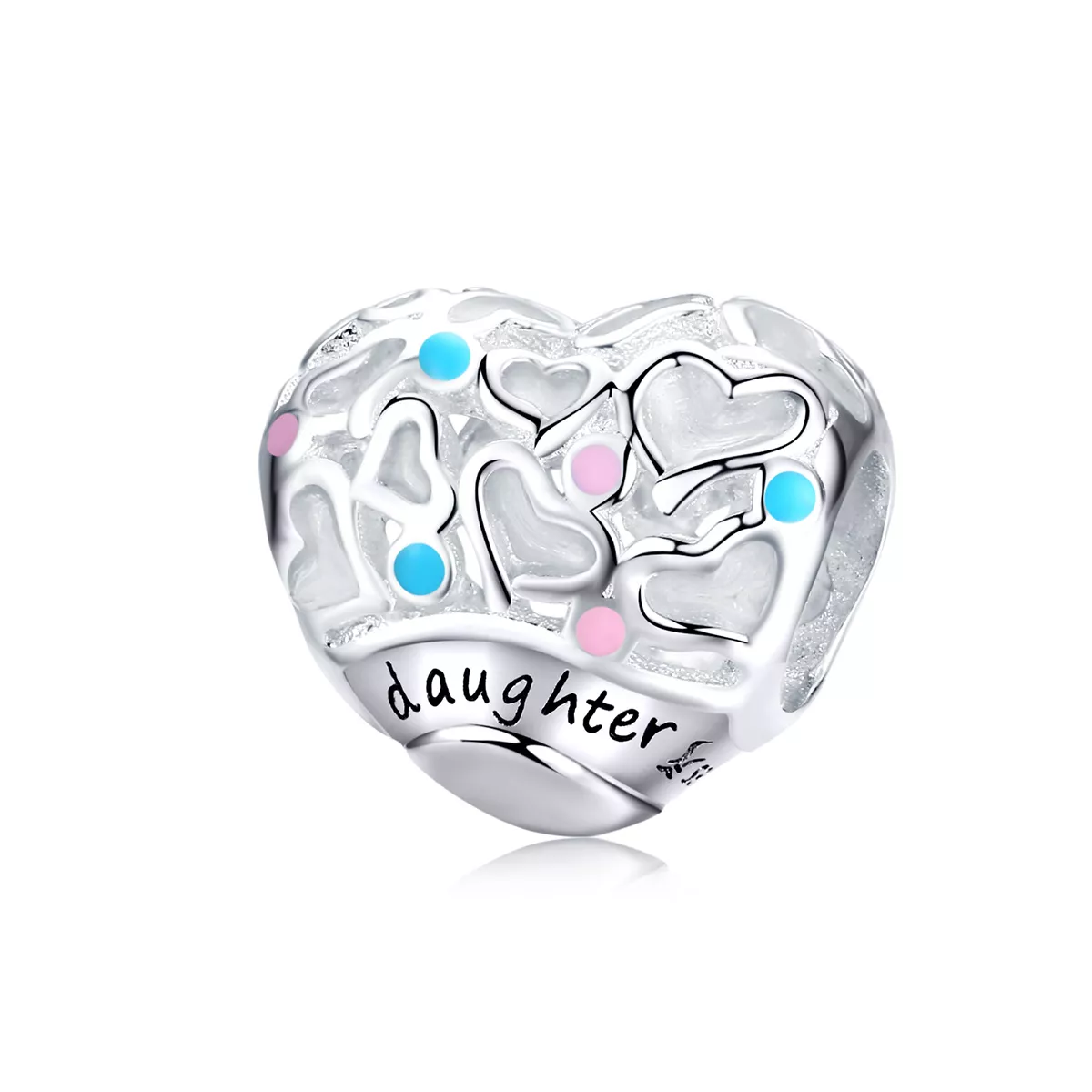 charm de hija de plata con estilo pandora scc1152