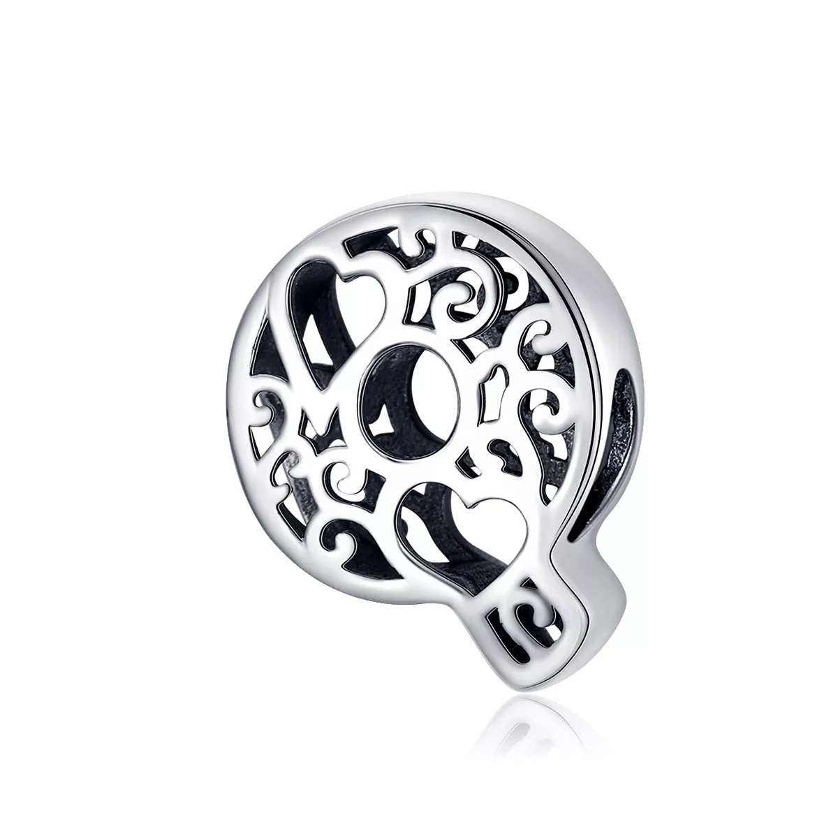 charm de letra q mágica de plata estilo pandora scc1229 q