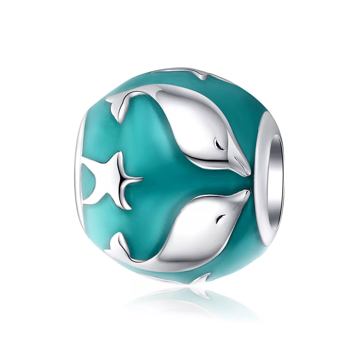 charm de lfín plateado con estilo pandora scc1295