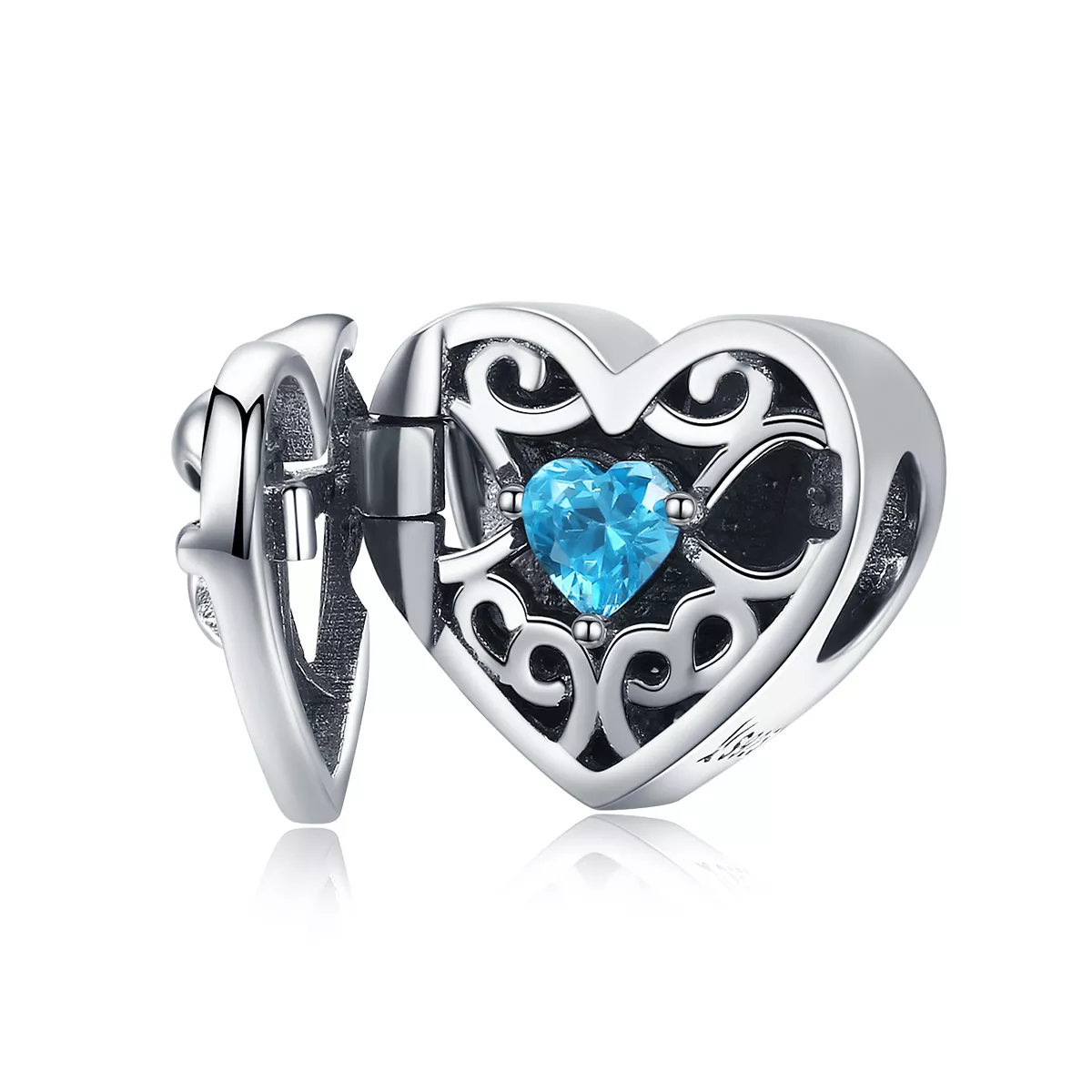 charm de piedra mística plateada con estilo pandora scc1053