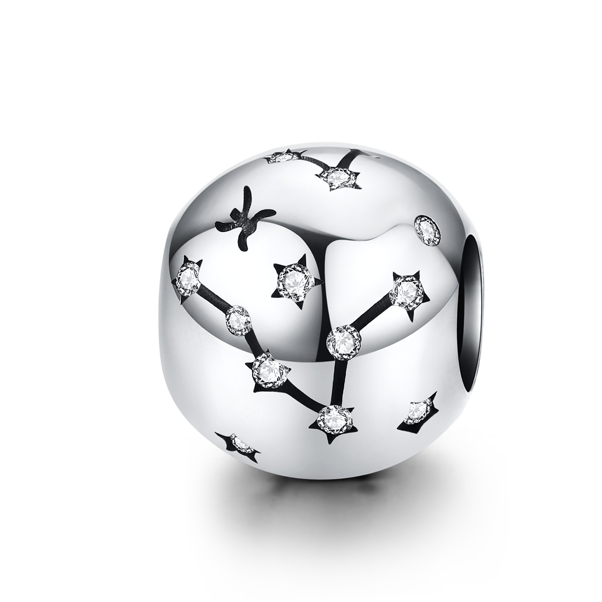 charm de plata estilo pandora con signo de piscis scc1218 12