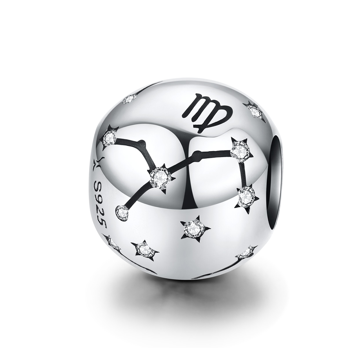 charm de plata estilo pandora con signo de virgo scc1218 6