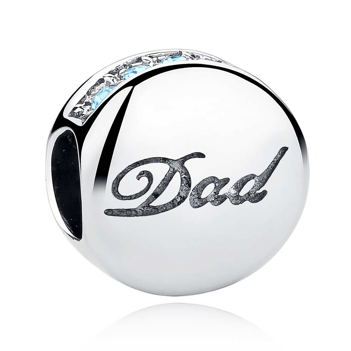 charm de plata estilo pandora para papá scc006