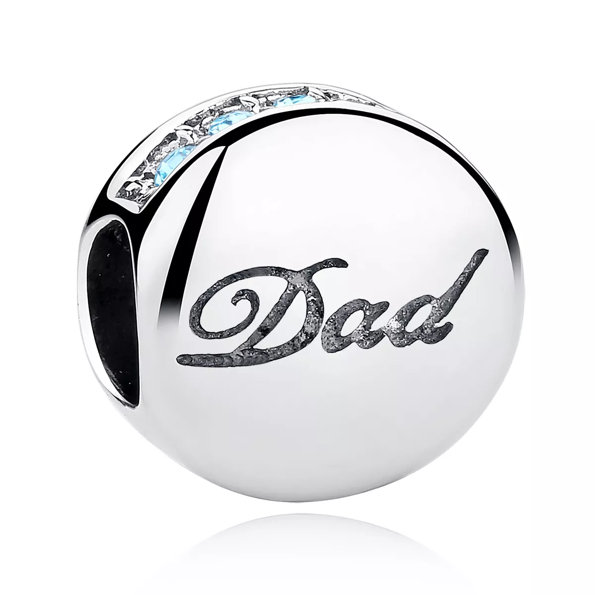 charm de plata estilo pandora para papá scc006