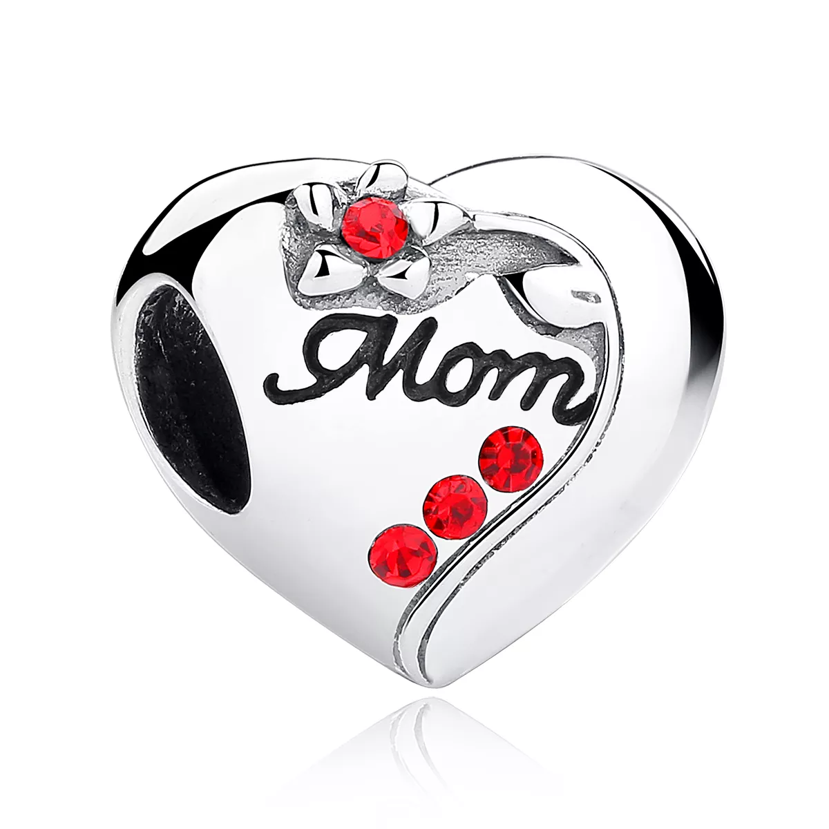 charm en forma de corazón de madre en plata estilo pandora scc004