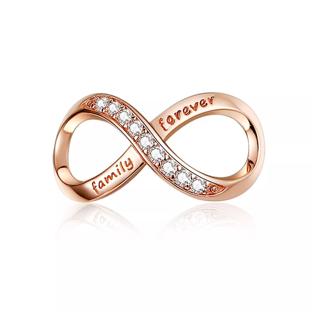 charm estilo pandora en oro rosa con símbolo de infinito scc1146 c