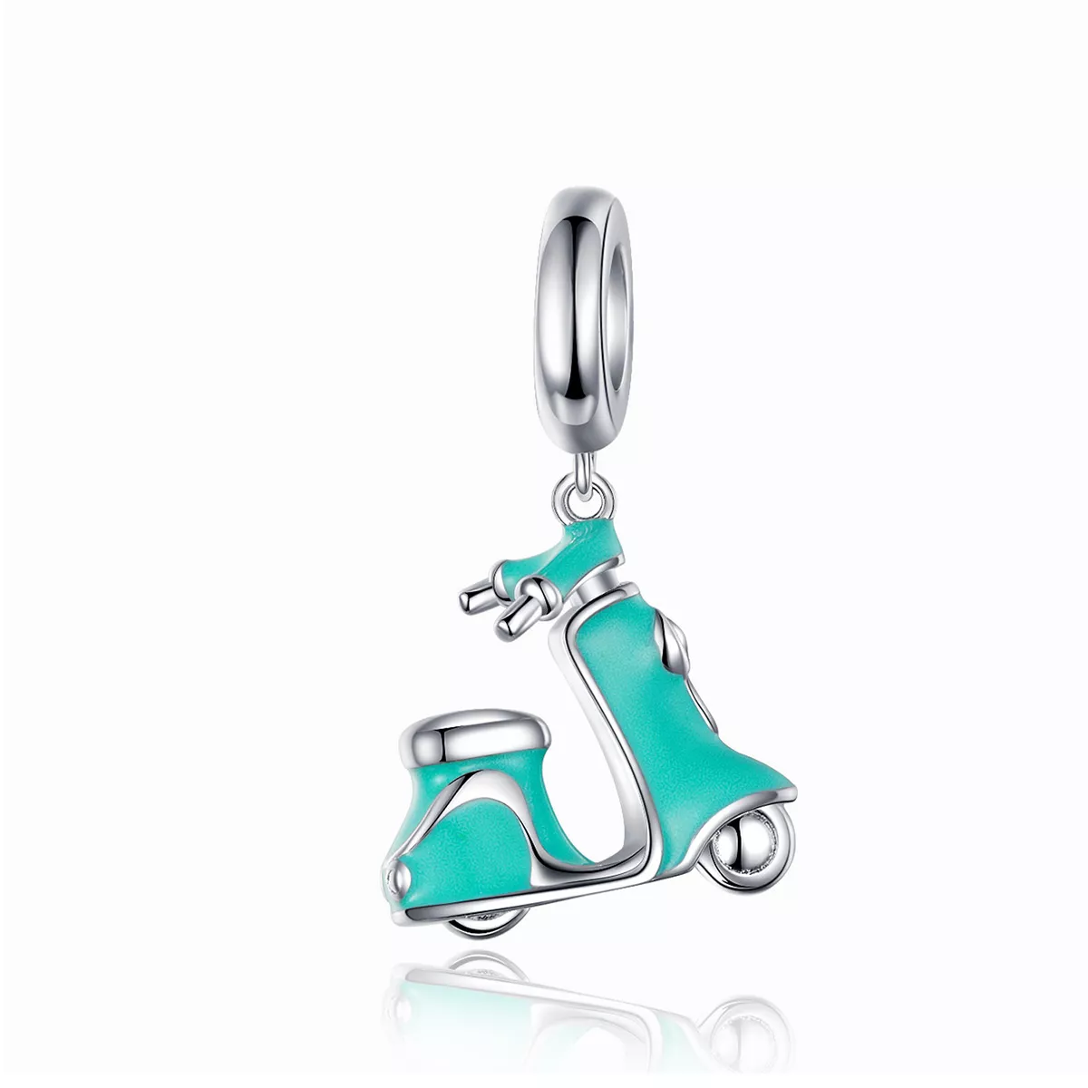 colgante de plata estilo pandora con forma de scooter scc1201