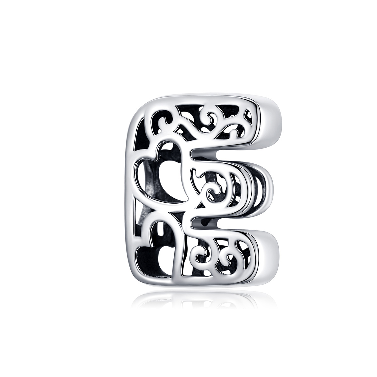 encanto de letra e mágica de plata estilo pandora scc1229 e