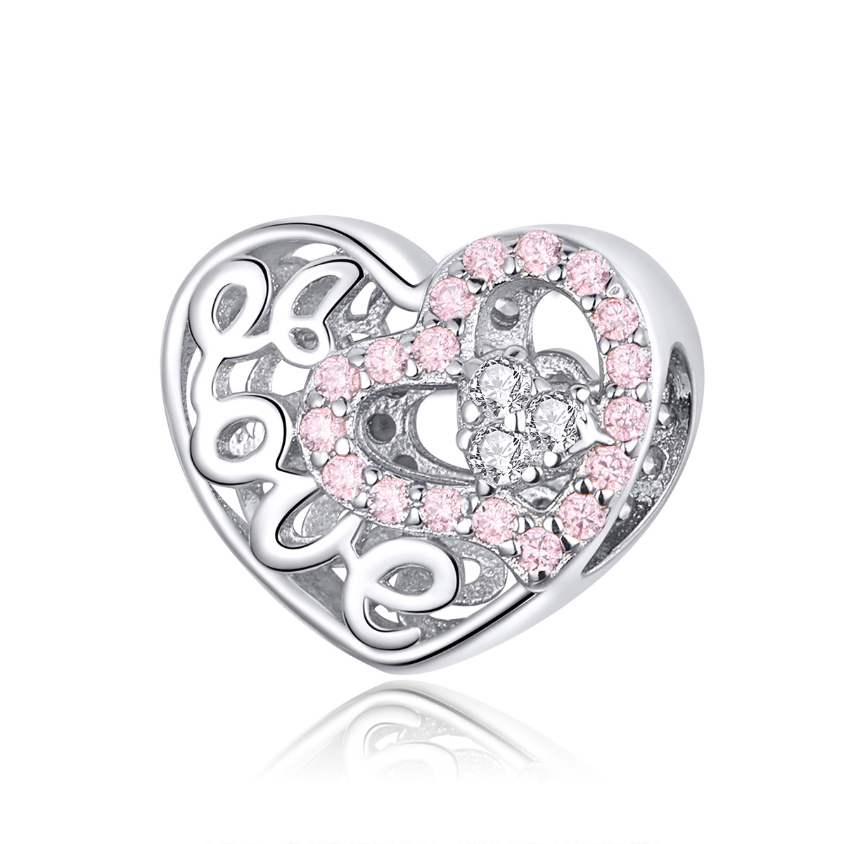 encanto de plata estilo pandora amor por la vida scc1301