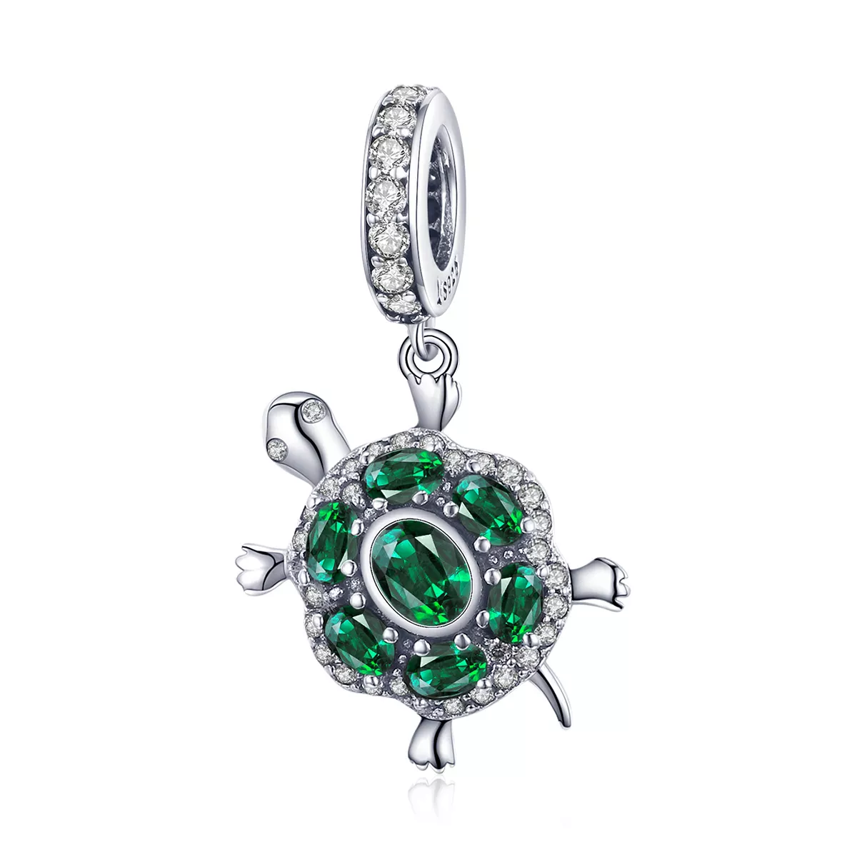 estilo pandora colgante de tortuga de plata scc1017