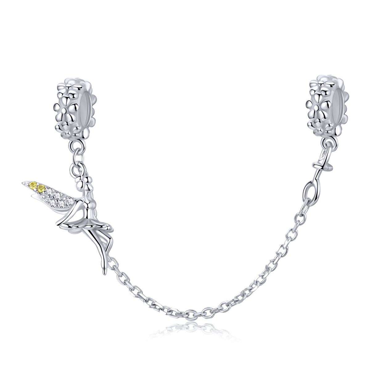 pandora cadena de seguridad estilo flor de elfo de plata scc1278