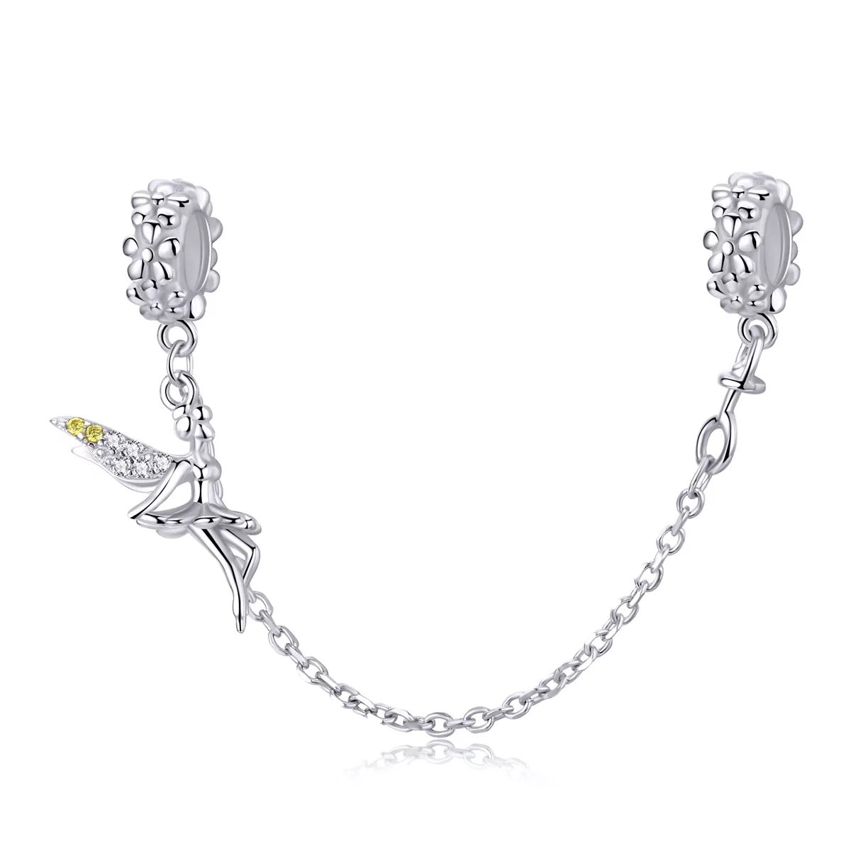 pandora cadena de seguridad estilo flor de elfo de plata scc1278