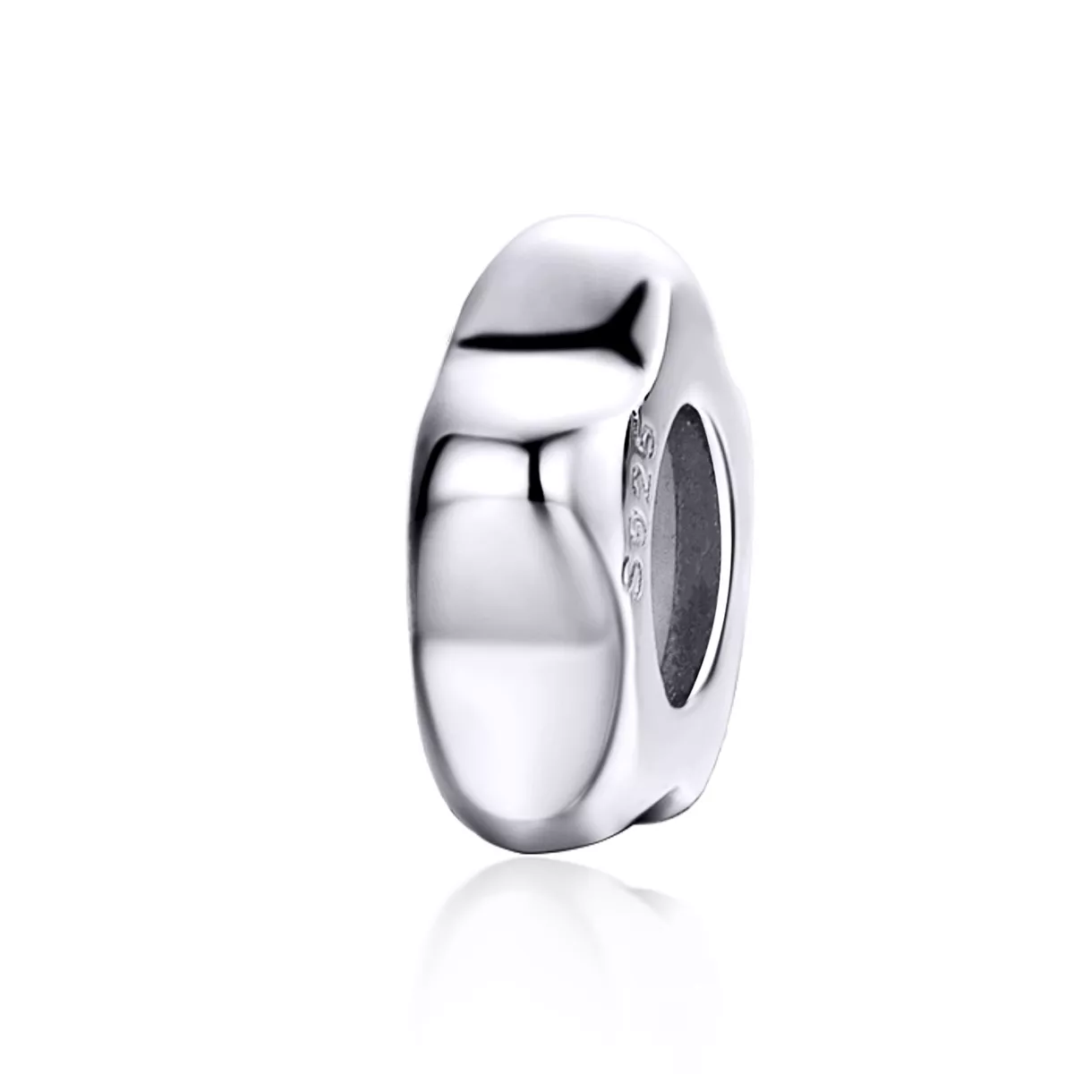 pandora estilo espaciador de flor de ciruelo de plata scc1168