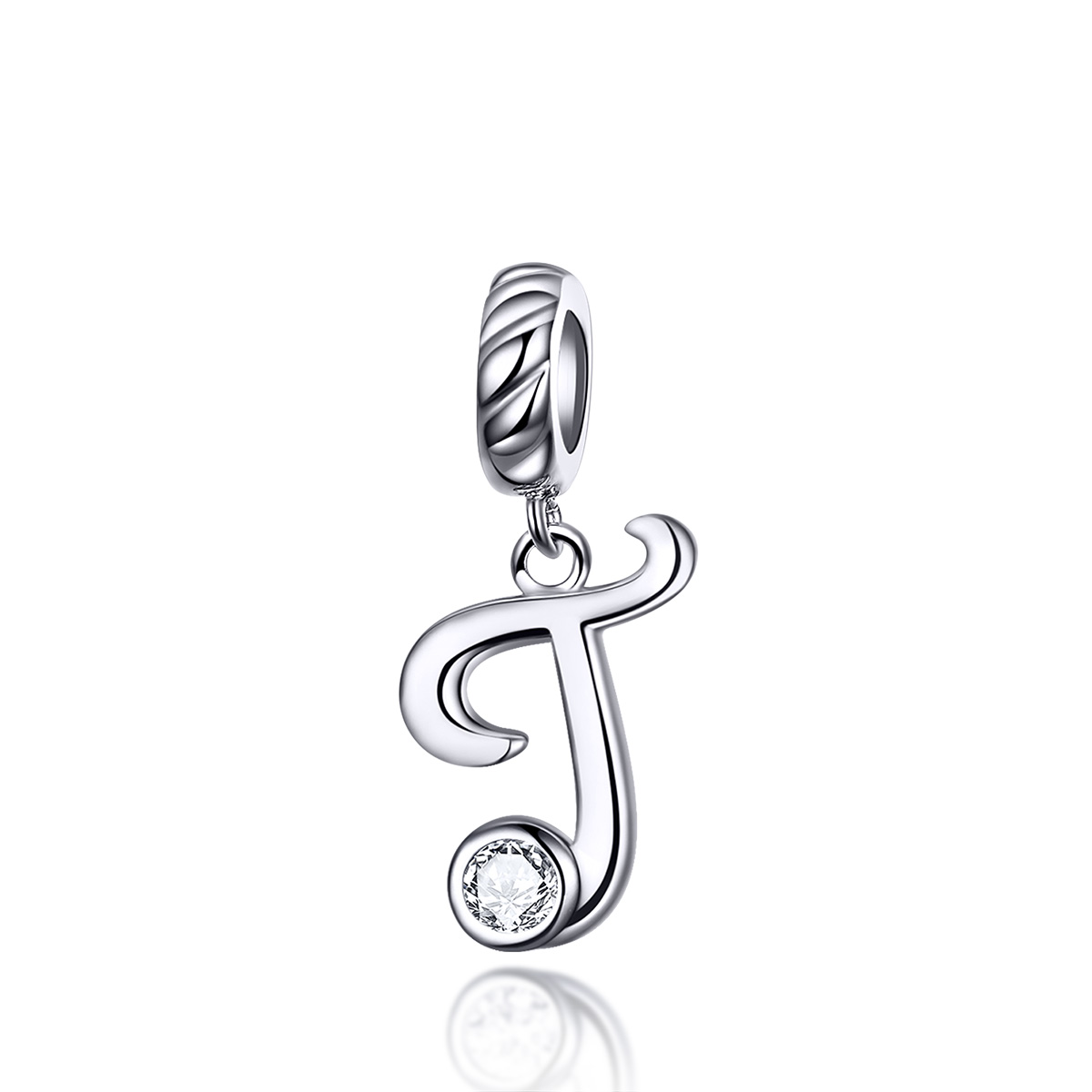pandora style plata colgante de letra t scc1183 t