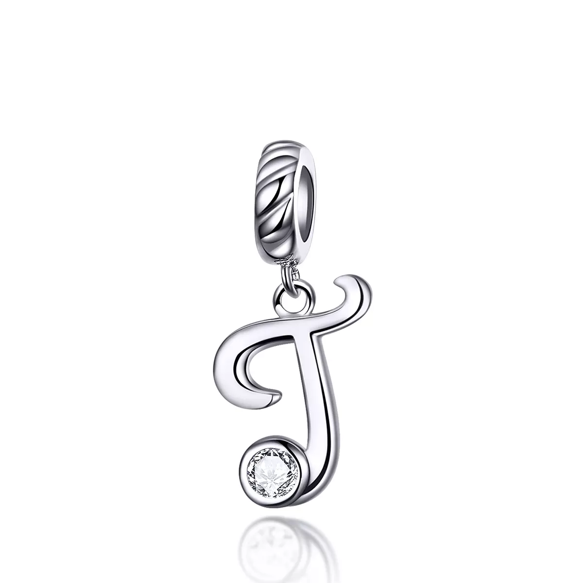 pandora style plata colgante de letra t scc1183 t