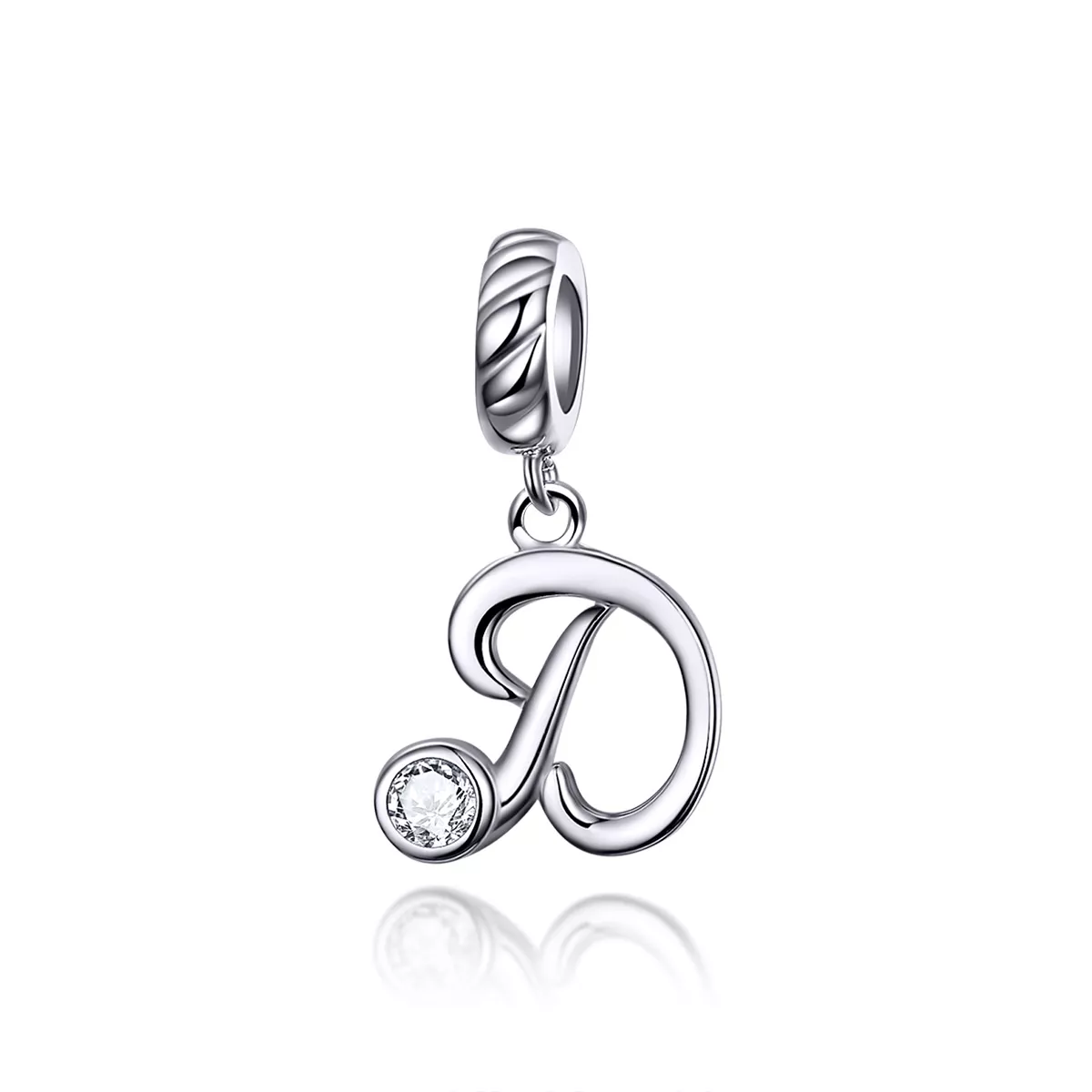 pandora style plata colgante letra d scc1183 d