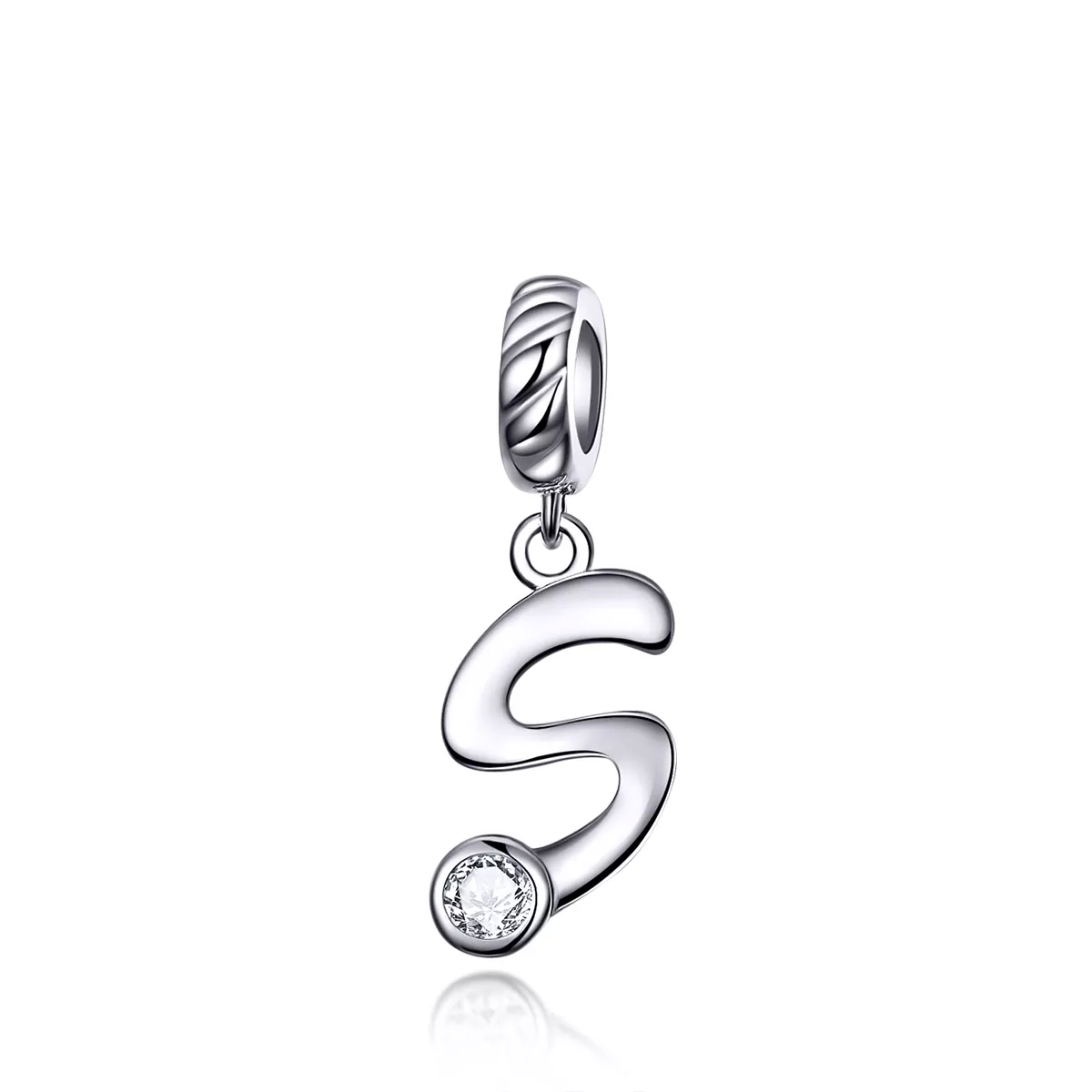 pandora style plata colgante letra s scc1183 s